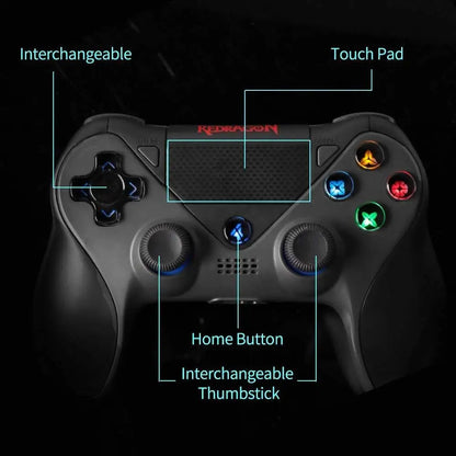 Redragon G809 Jupiter Wireless Gamepad Bluetooth Gaming Controller Joystick for Nintendo Switch, Play Station 4 PS4